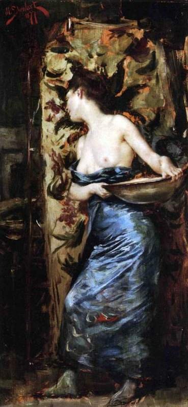 Half-Nude Woman by Julius Leblanc Stewart
